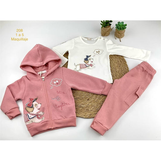 Conjunto chándal pantalón niña 3 piezas Let´s walt together 522100208