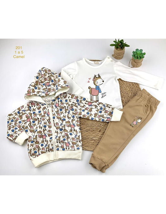 Conjunto chándal pantalón niña 3 piezas 522100201