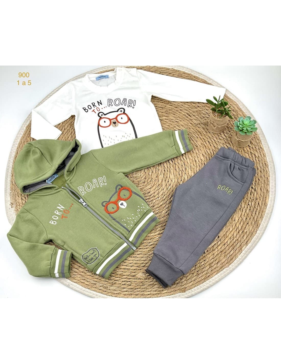 Survêtement 2 pièces unisexe Diverchic, réf. 222106036, sweat-shirt et pantalon color block.