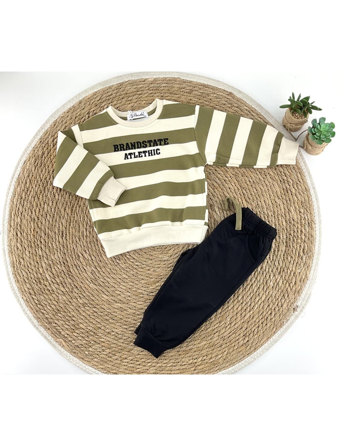 Conjunto Infantil Niño con Sudadera a Rayas y Pantalón 522101726 (1 a 5 años)