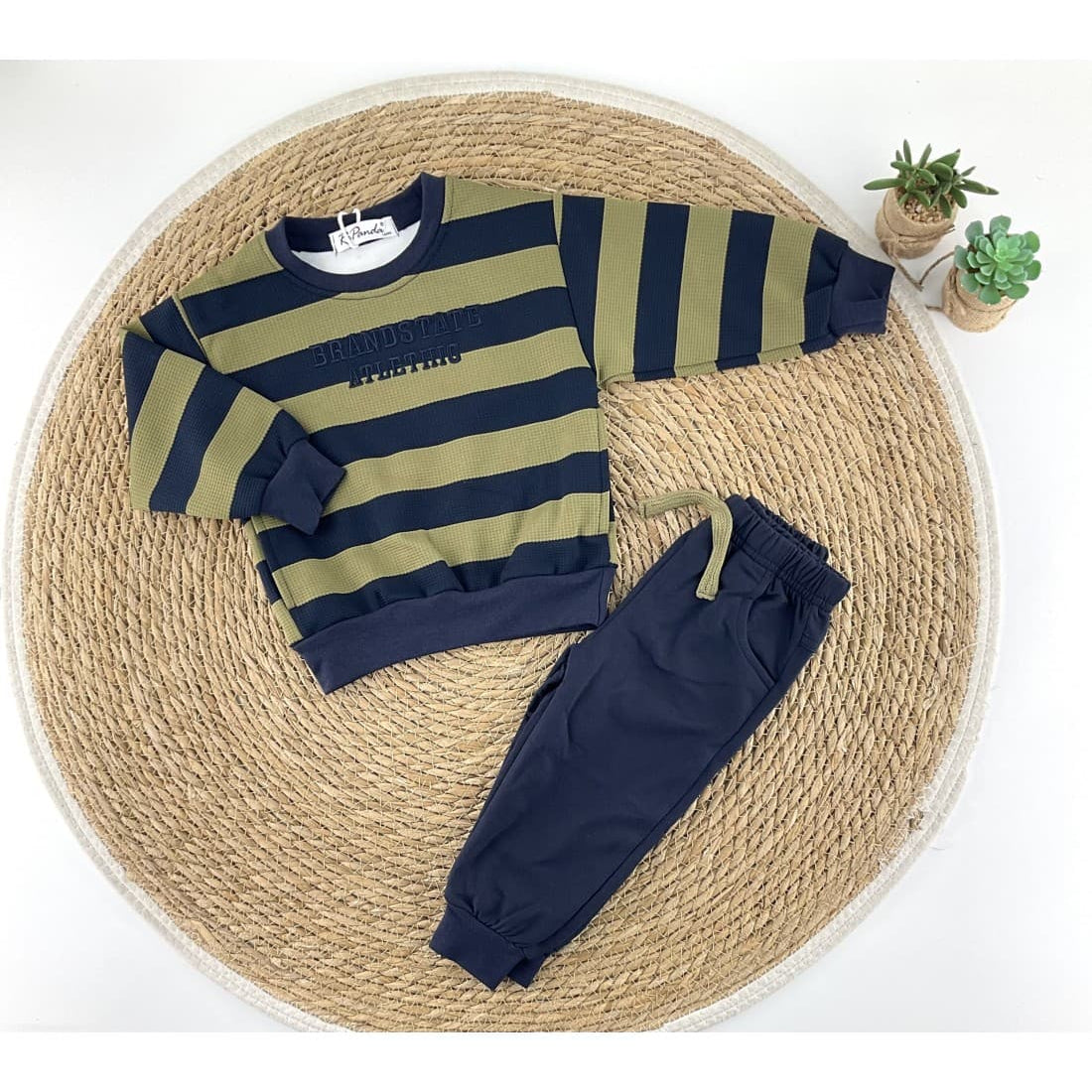 Conjunto Infantil Niño con Sudadera a Rayas y Pantalón 522101726 (1 a 5 años)