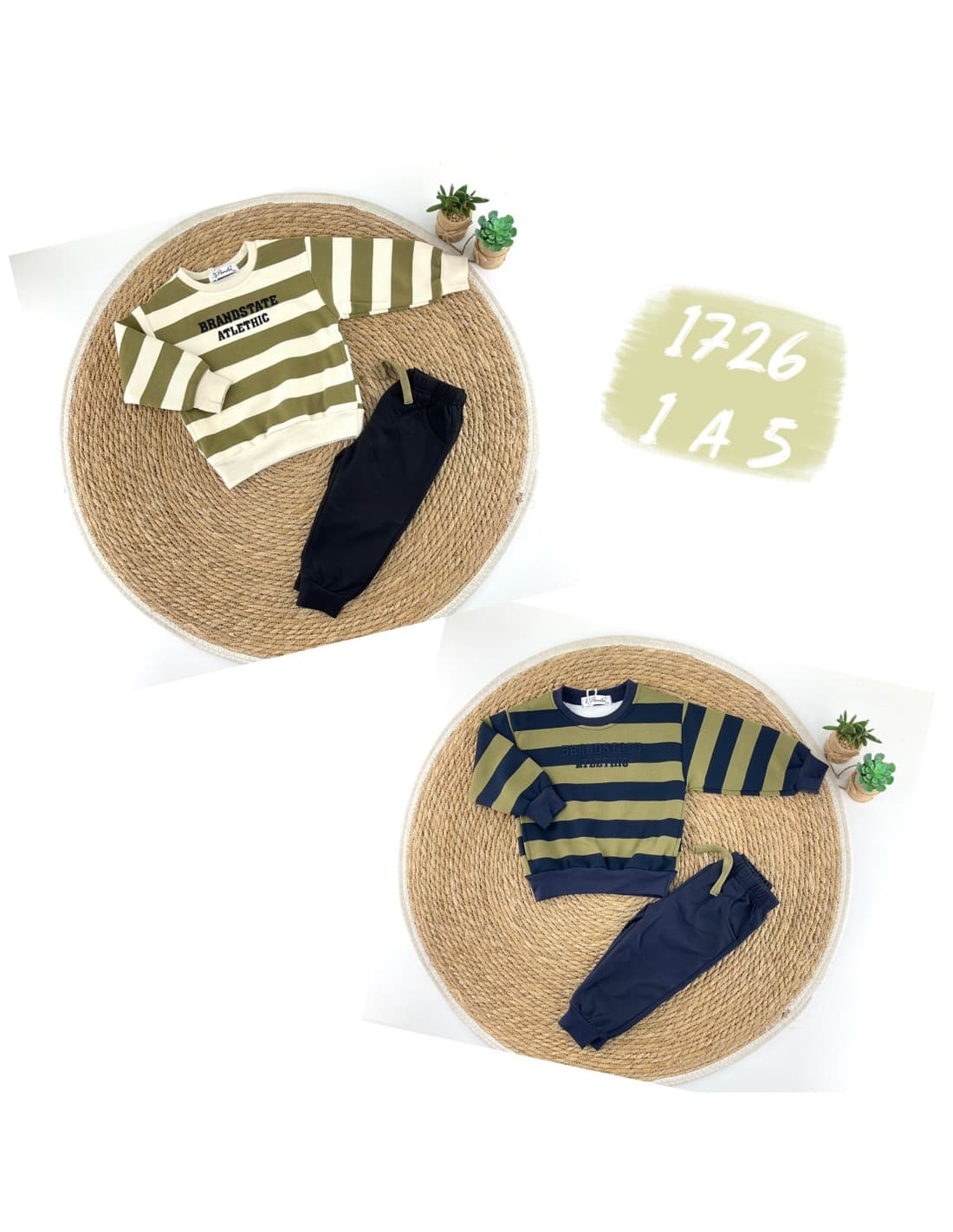 Conjunto Infantil Niño con Sudadera a Rayas y Pantalón 522101726 (1 a 5 años)