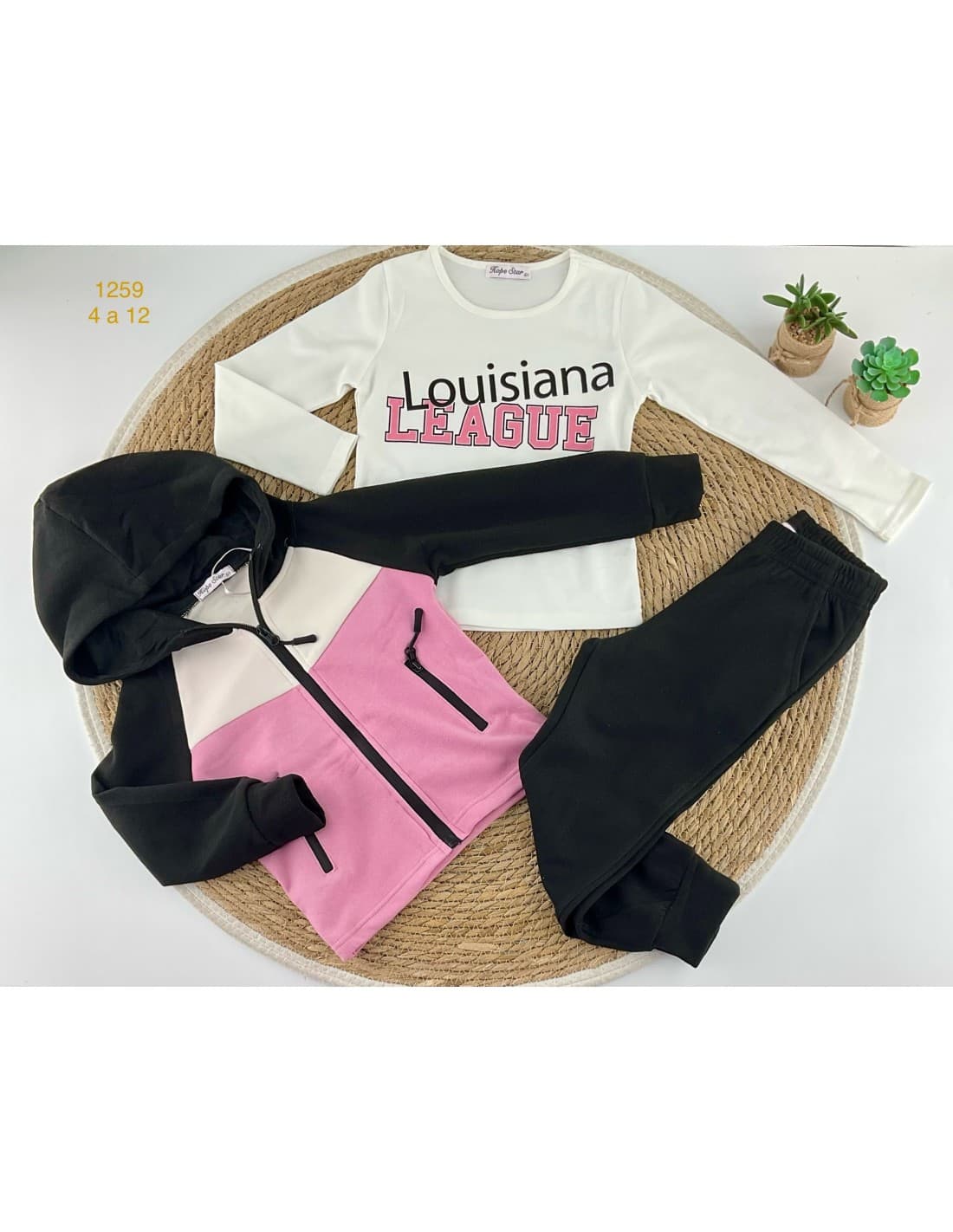 Conjunto chándal niña 3 piezas 522101259 Sudadera, camiseta y pantalón