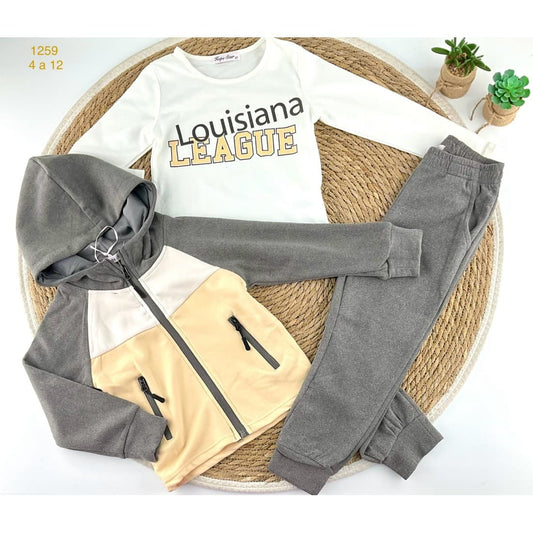 Conjunto chándal niña 3 piezas 522101259 Sudadera, camiseta y pantalón