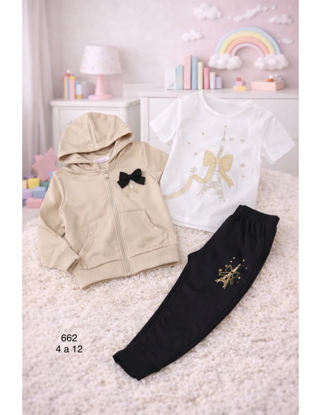 Conjunto chándal niña 3 piezas entretiempo 622000662