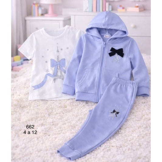 Conjunto chándal niña 3 piezas entretiempo 622000662