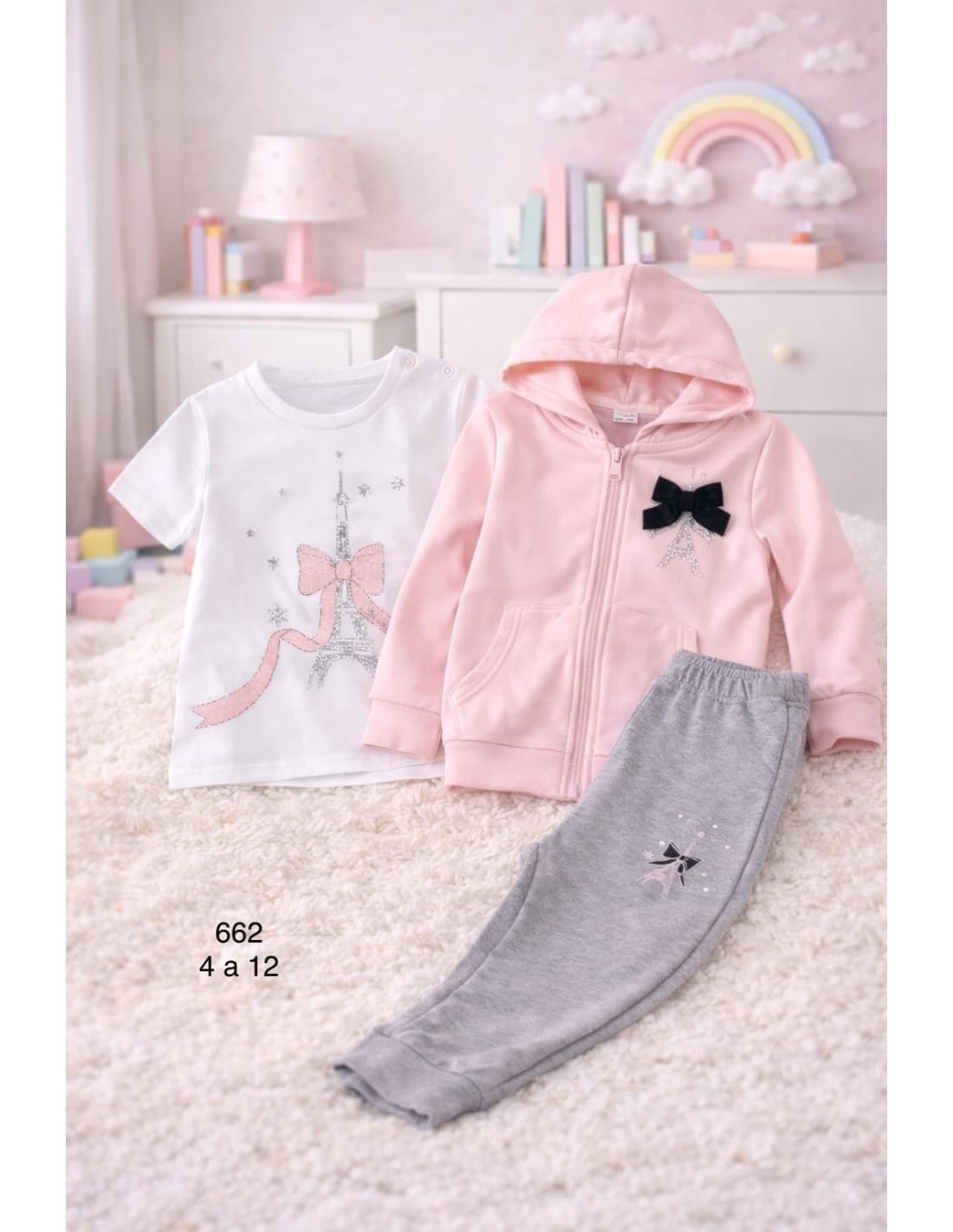 Conjunto chándal niña 3 piezas entretiempo 622000662