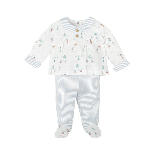 Conjunto polaina bebé niño Babidú de inspiración marinera 621050221