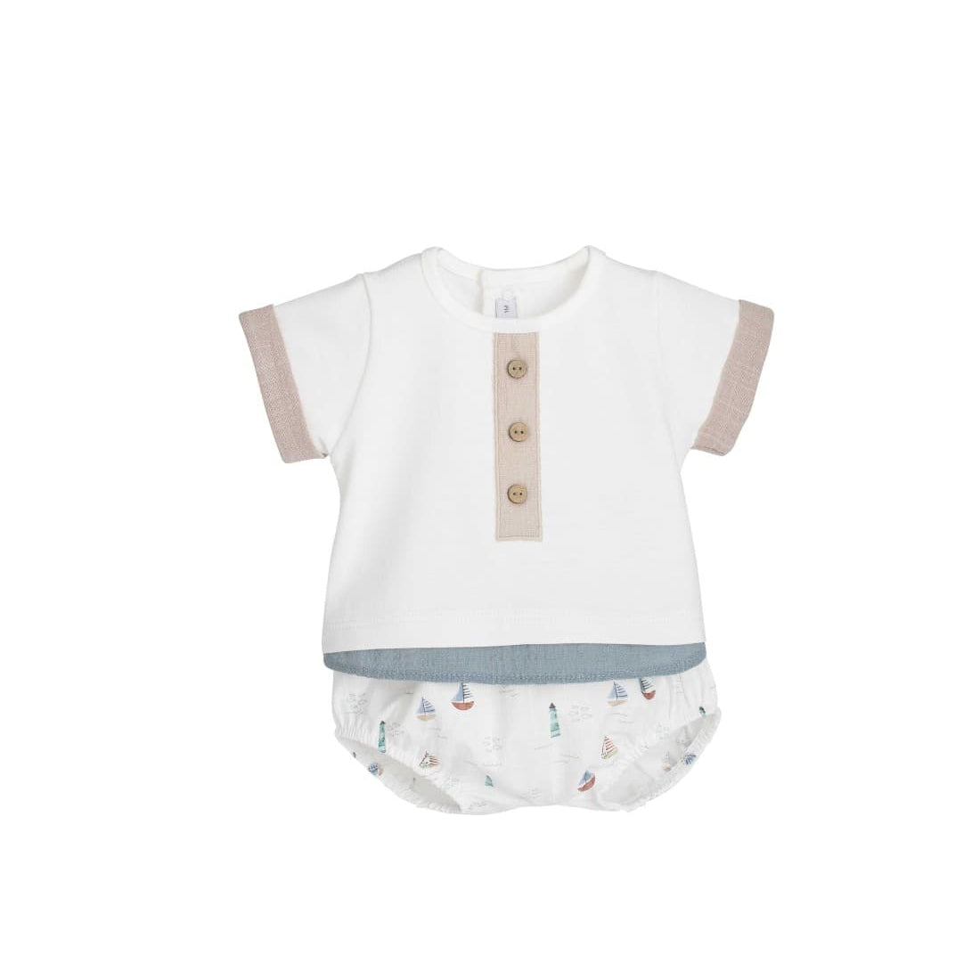 Conjunto bebé niño marinero con pololo Calamaro 621011329 – Elegante, fresco y muy fácil de combinar