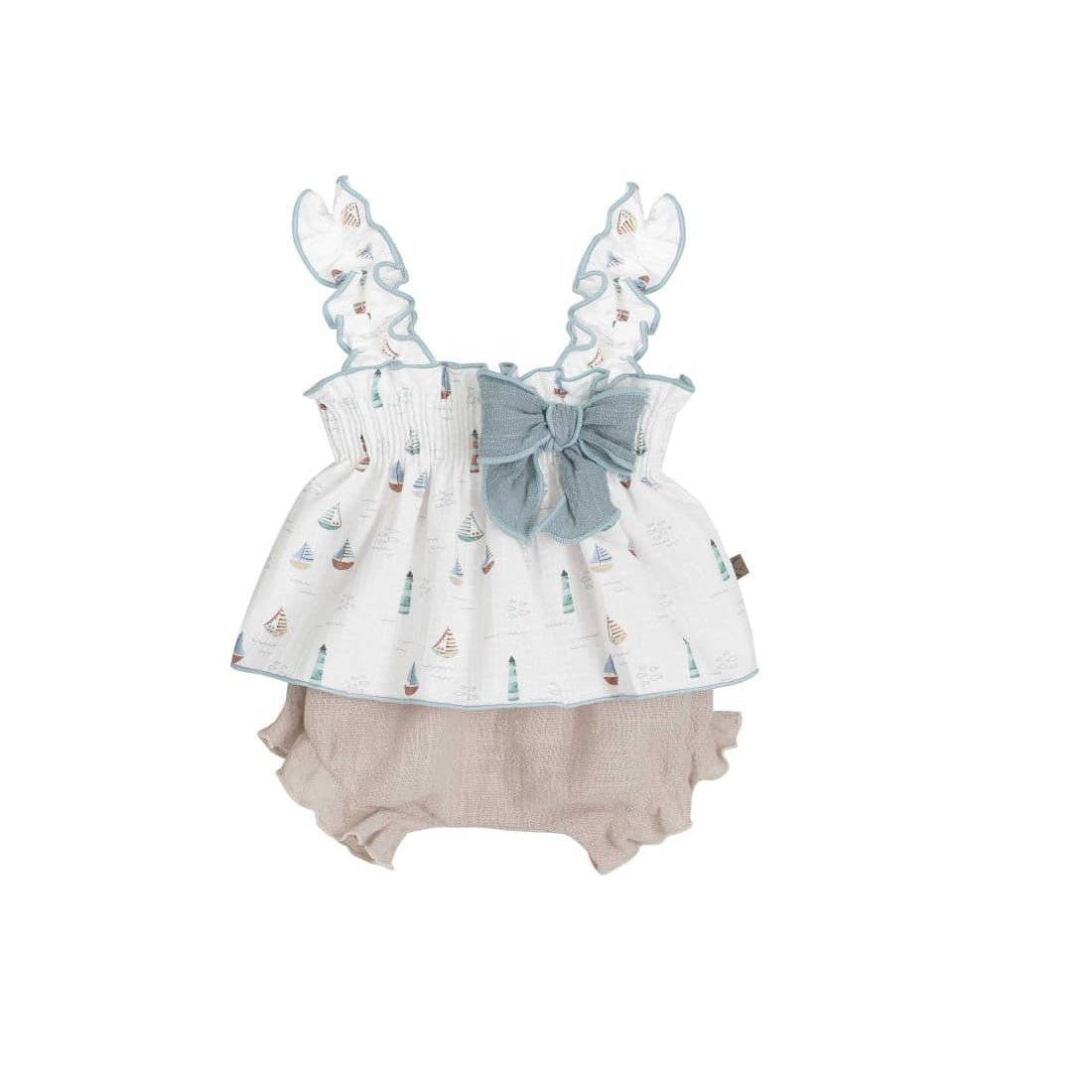 Conjunto bebé niña marinero con tirantes Calamaro 621011328 – Delicado, dulce y muy especial
