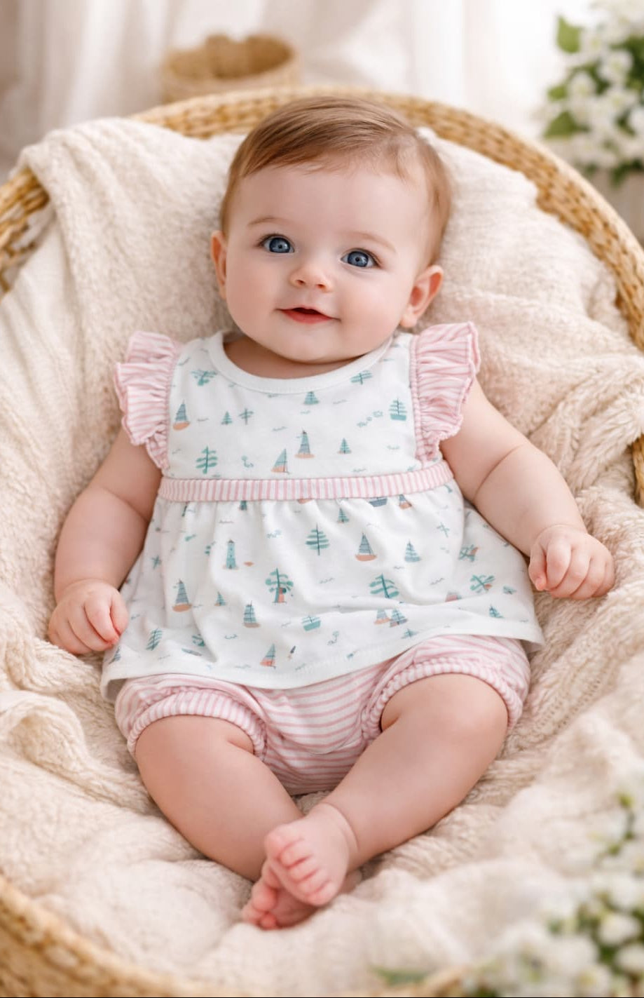 Conjunto para bebé Babidu verano barquitos 621041221