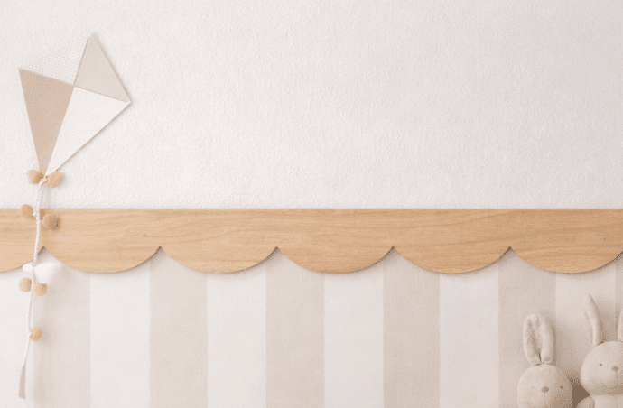 Cornisa de Madera Ondas - Haya Natural