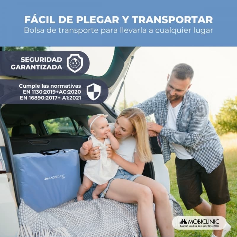 Cuna colecho Moon azul Mobiclinic