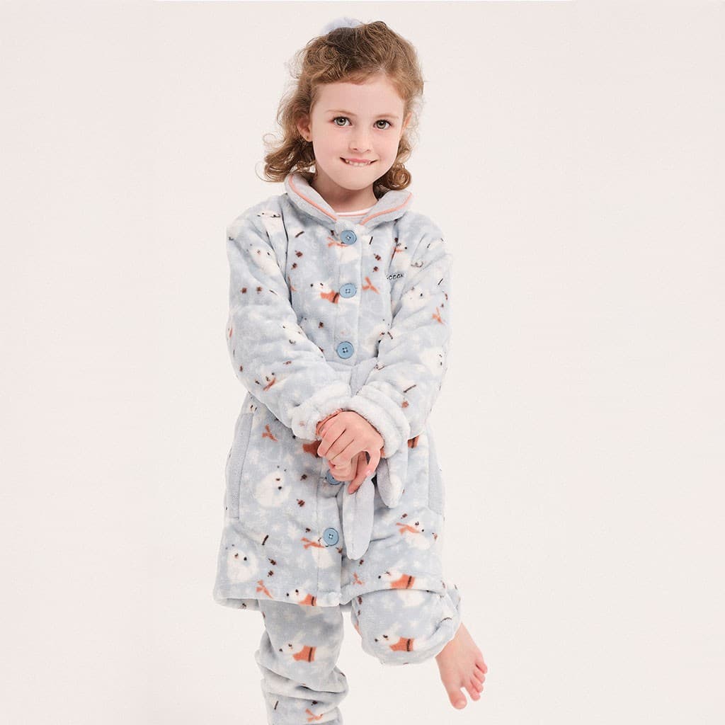 Roupão juvenil em lã coral para menina Stars 8127 Kinanit