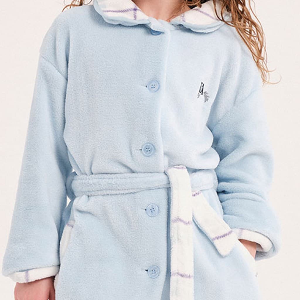 Roupão juvenil em lã coral para menina Stars 8127 Kinanit