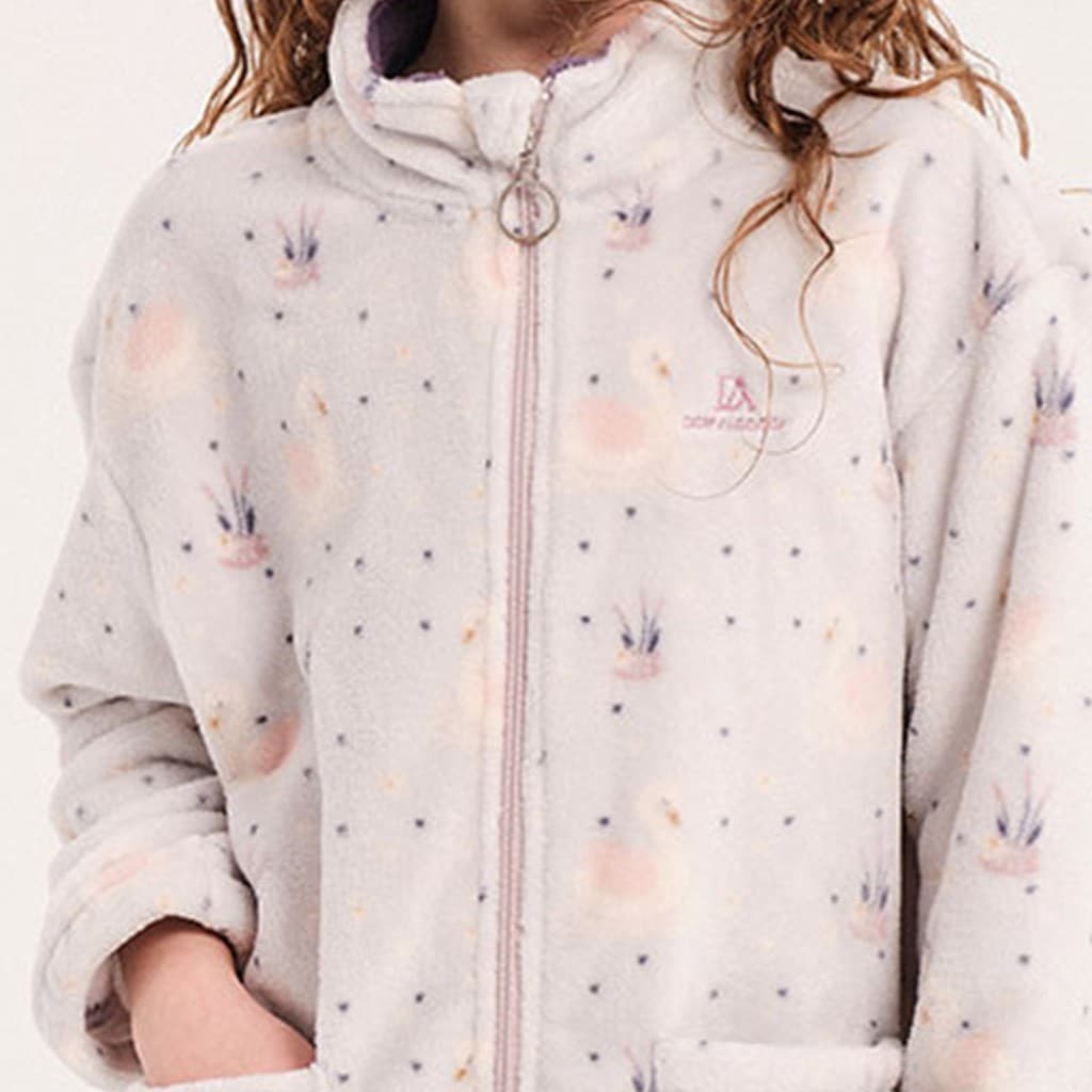 Roupão juvenil em lã coral para menina Stars 8127 Kinanit