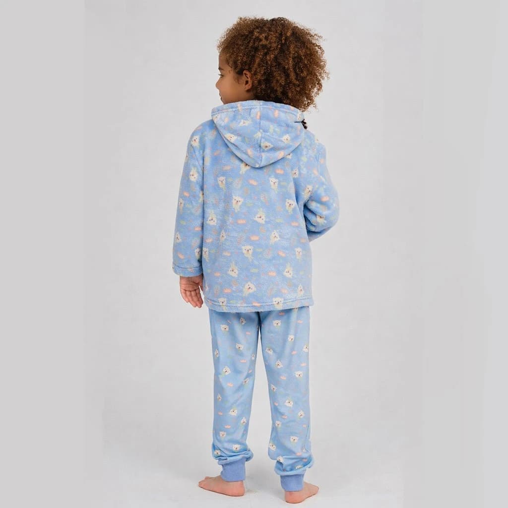 Peignoir enfant extra-doux en Coraline avec ceinture Nacarina Kinanit 8062