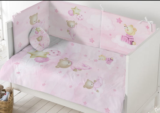 Edredón conjunto 3 piezas Nube – Baby Pasitos 521003056 Rosa