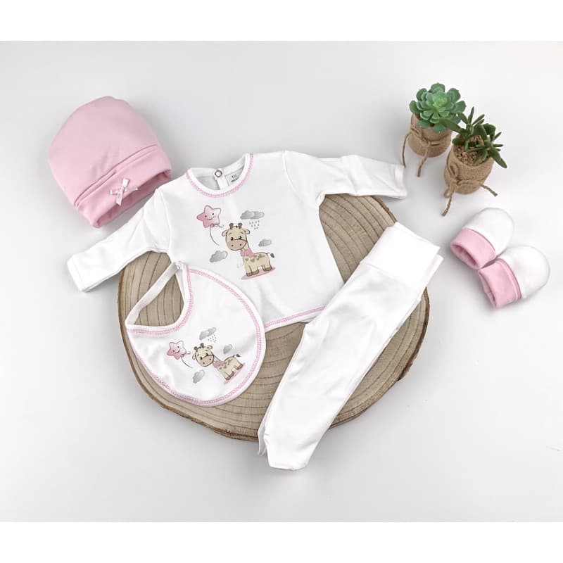 Estuche Bebé Primera Puesta Jirafa 5 Piezas – Alma Petit · 321117000