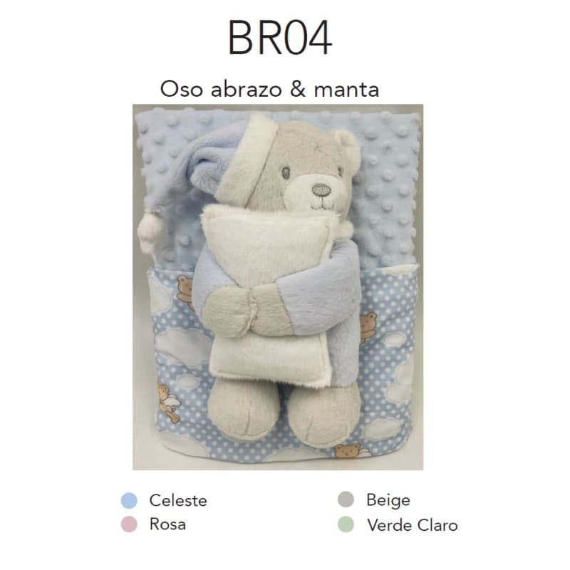 Estuche regalo manta y peluche osito para bebé – Kinanit 321100042