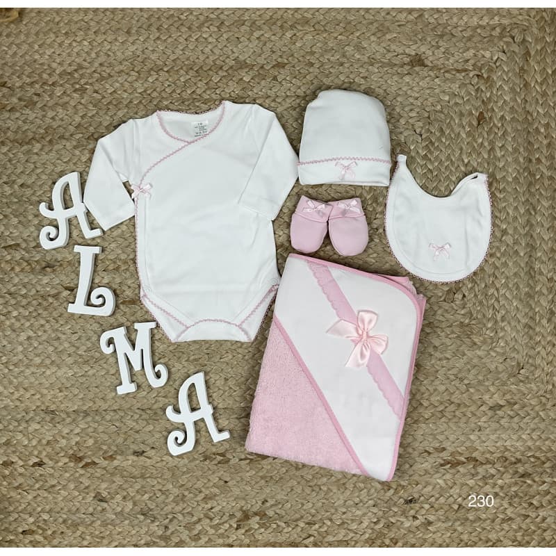 Estuche Regalo Bebé 5 Piezas con Capa – Alma Petit · 221000230