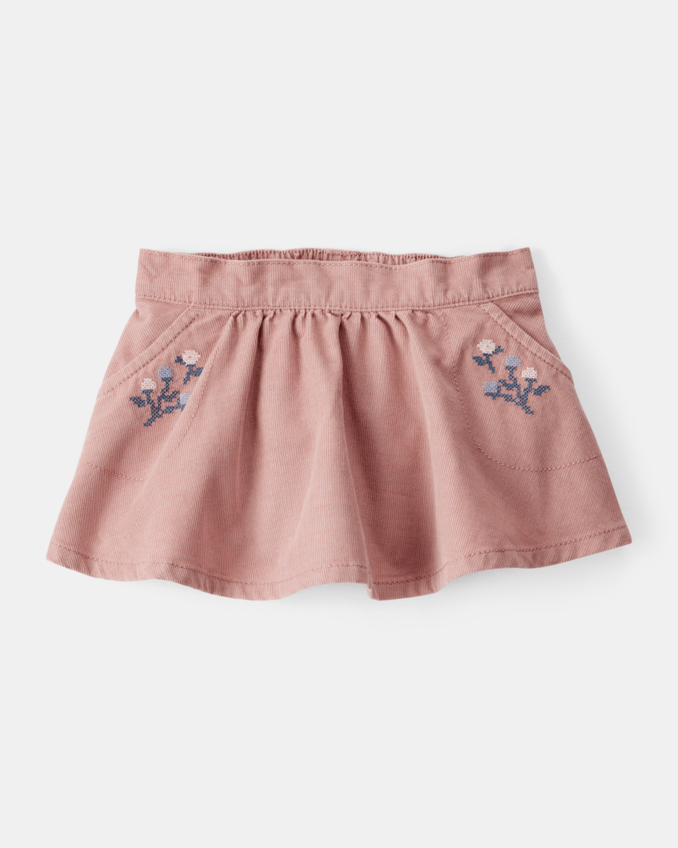 Falda rosa con cintura elástica