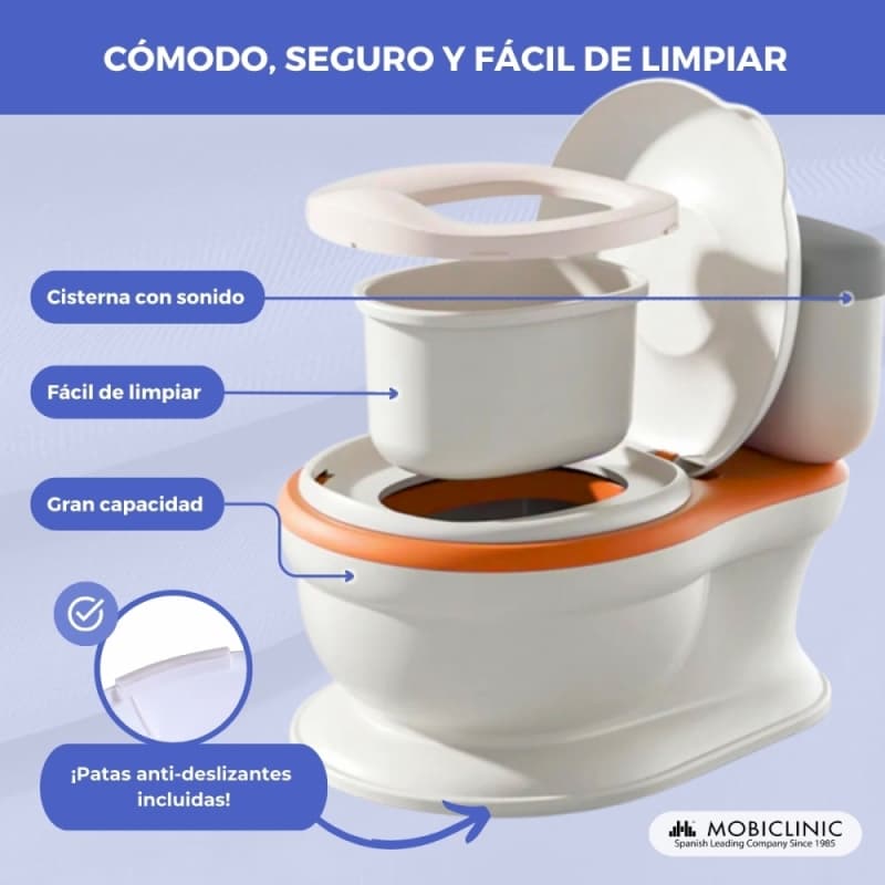 Pot bébé avec poignées latérales 211103183 Kiokids Bleu