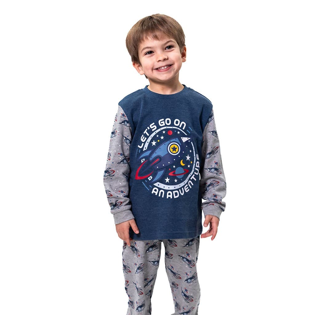 Pijama de mulher Kinanit 525100454 de elastano macio com estampado de coração