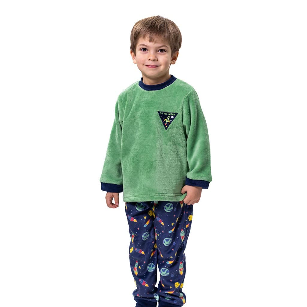 Pijama de mulher Kinanit 525100454 de elastano macio com estampado de coração