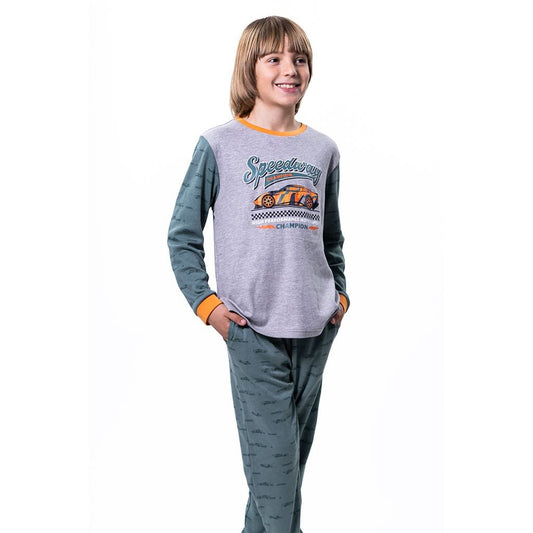 Pijama de mulher Kinanit 525100454 de elastano macio com estampado de coração