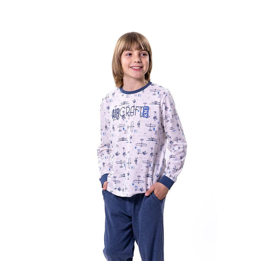 Pijama de mulher Kinanit 525100454 de elastano macio com estampado de coração