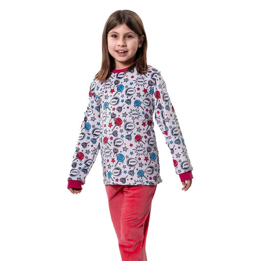 Pijama juvenil niña estampado manga larga – Kinanit KN454W25