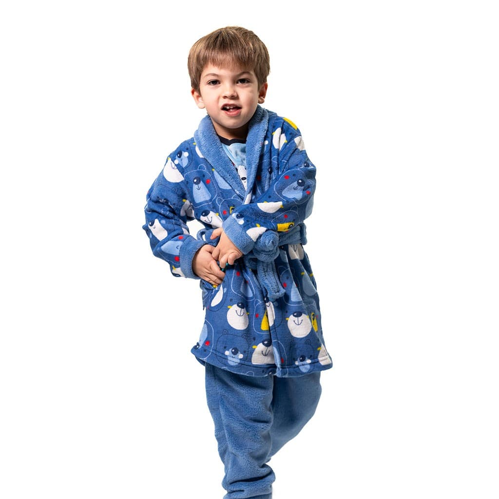 Peignoir enfant extra-doux en Coraline avec ceinture Nacarina Kinanit 8062