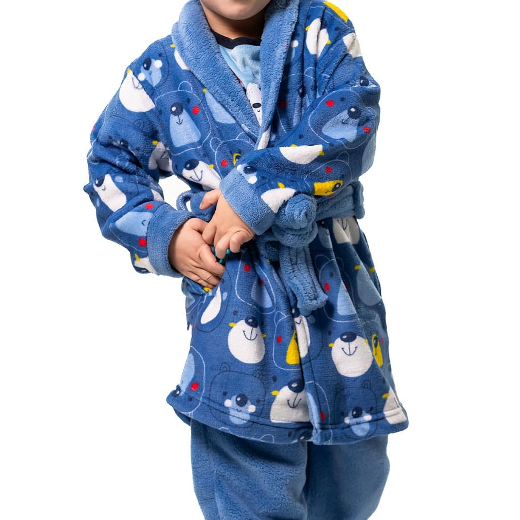 Peignoir enfant extra-doux en Coraline avec ceinture Nacarina Kinanit 8062