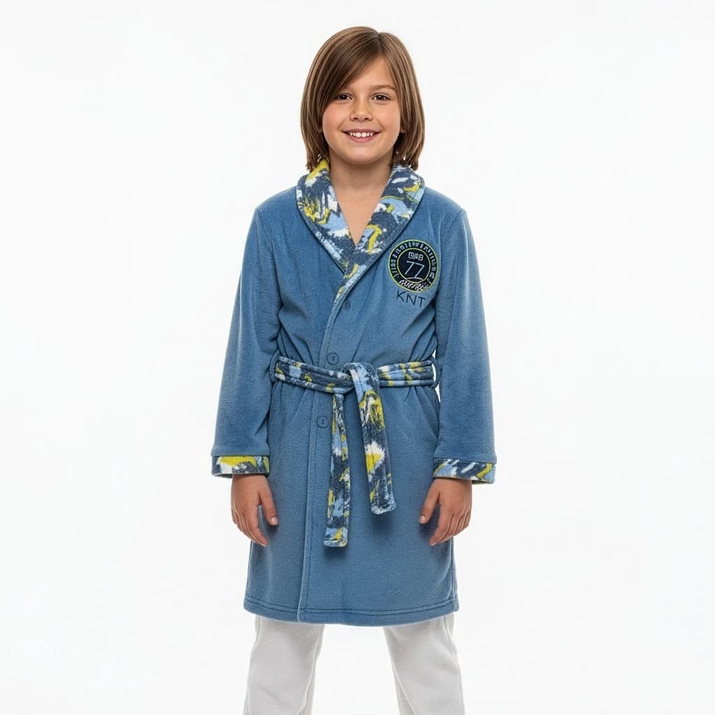 Nacarina Kinanit 8062 Roupão de banho infantil Coraline extra macio com cinto