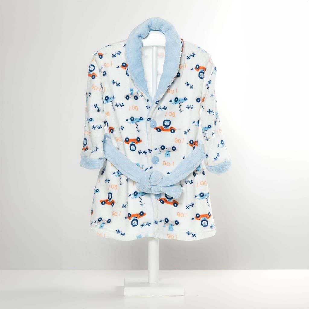 Roupão de Banho KINANIT Baby Coral Fleece com Estampado Coração 8309