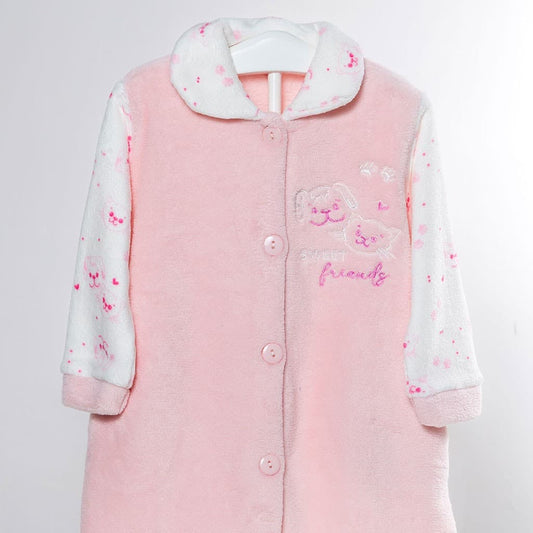 Bata Bebé Coralina Abotonada Rosa Kinanit KN8321W25