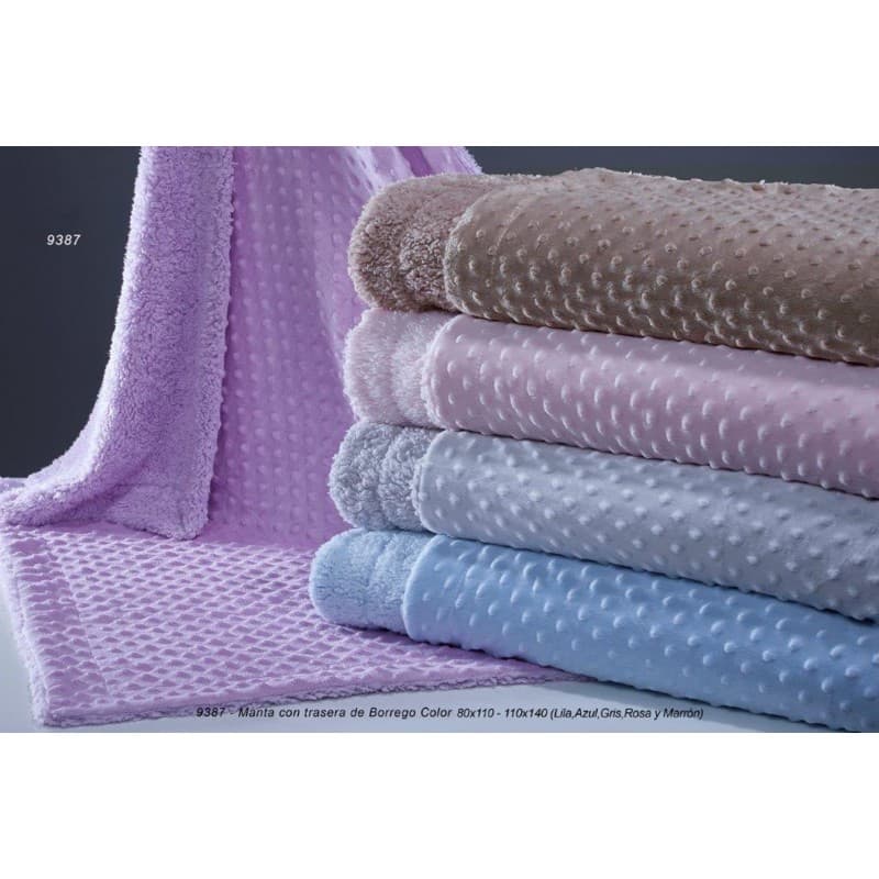 Manta bebé con trasera de borreguito GAMBERRITIOS 80x110 Suave y cálida 161109387