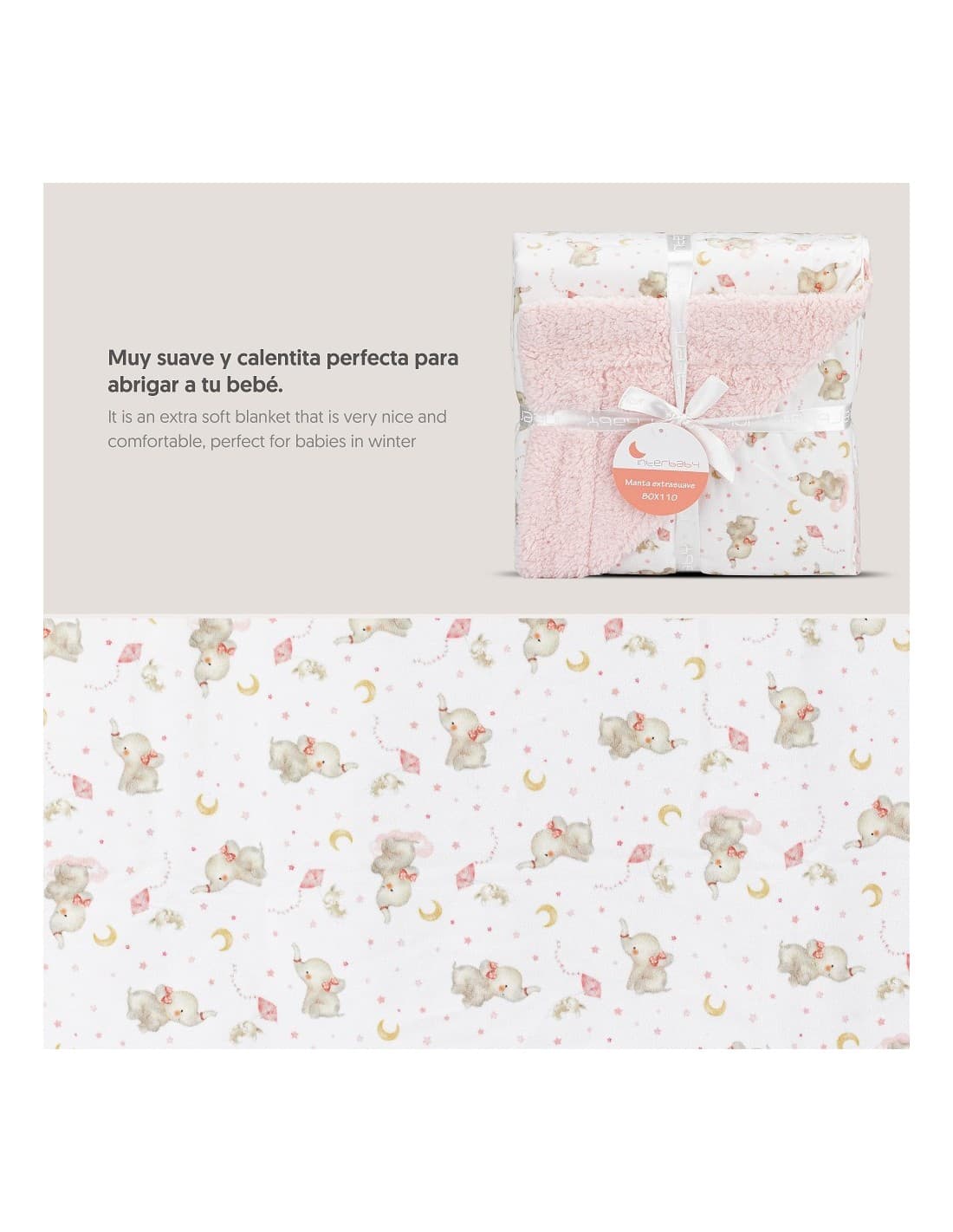 Couverture bébé imprimée Interbaby Moon Stars 421100985