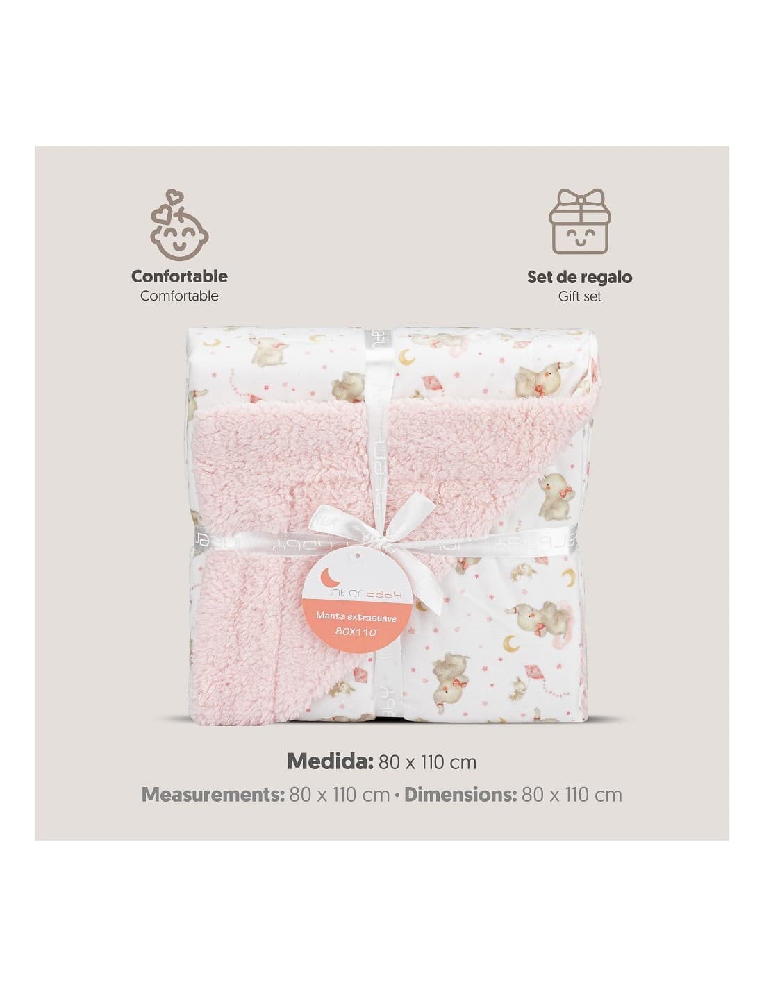 Couverture bébé imprimée Interbaby Moon Stars 421100985