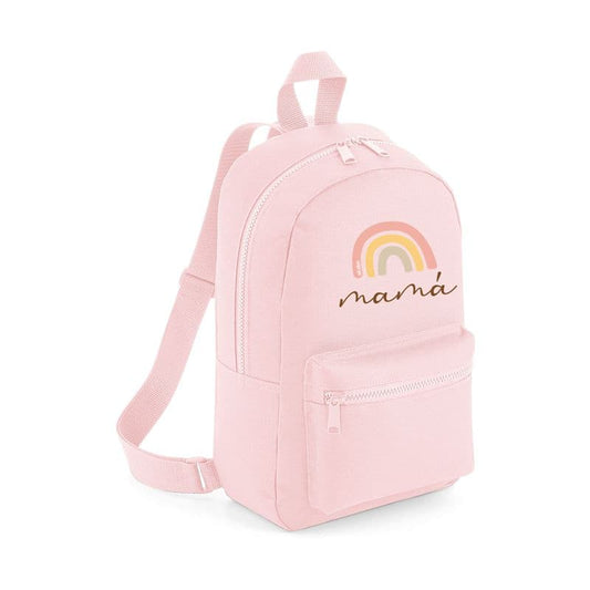Mochila mamá nylon arcoíris MI PIPO 255 – Ligera, práctica y personalizable 🎒🌈
