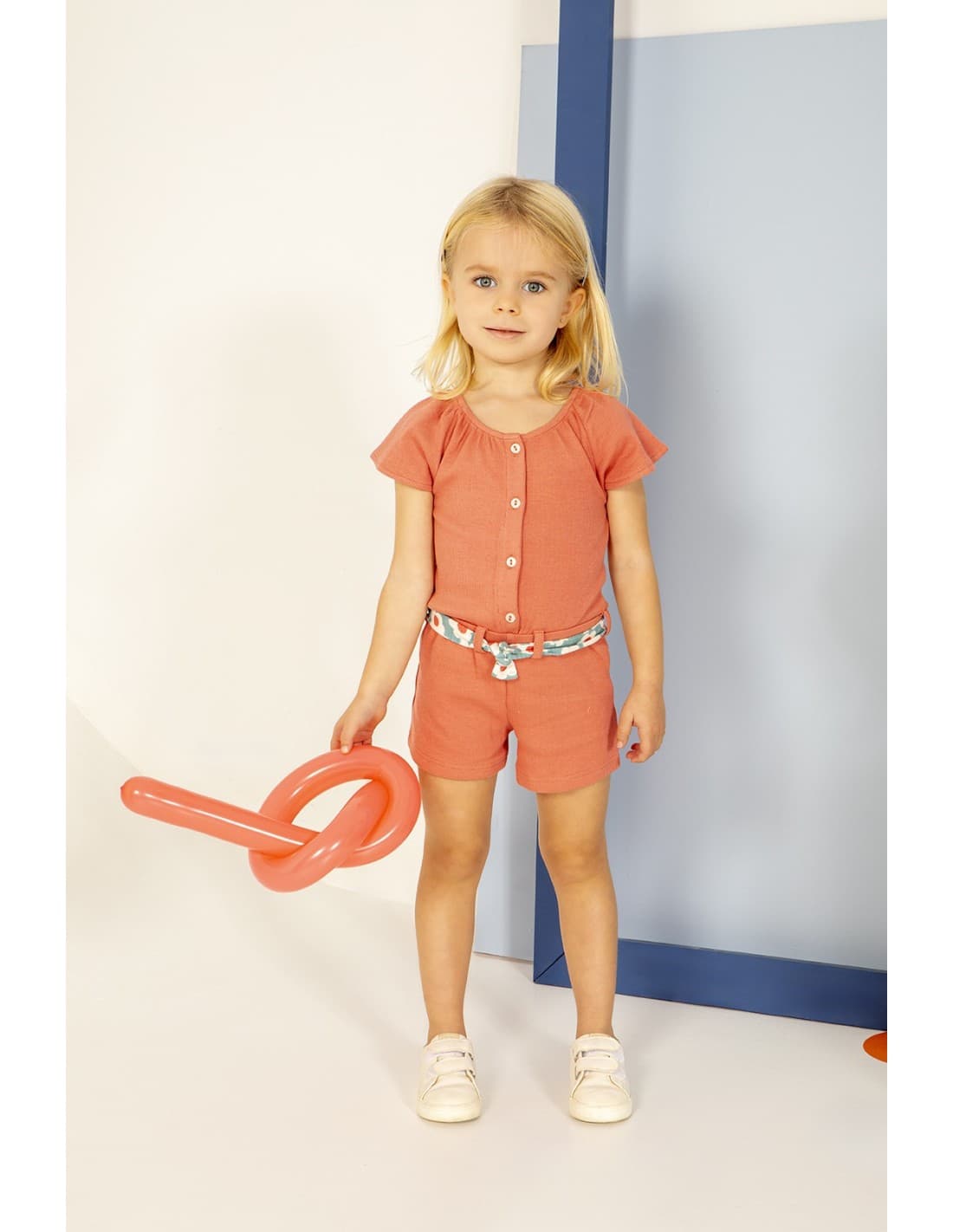 Mono Bebé Niña naranja teja Algodón Verano Babybol 622061003