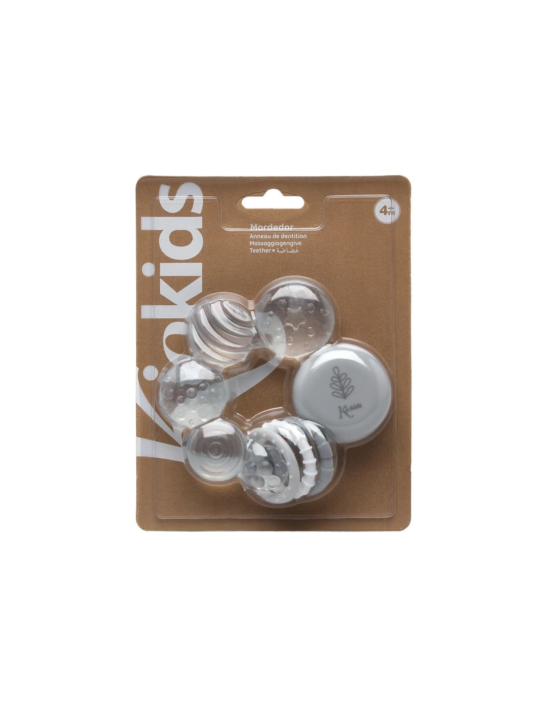 Mordedor refrigerante para bebé 11 cm gris KIOKIDS 521005505