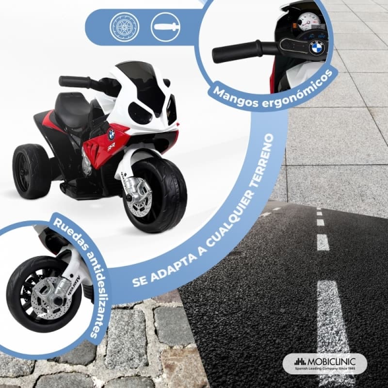 Moto eléctrica infantil 3 ruedas Con Sonido Luz Motor 25WMobiXplo Mobiclinic