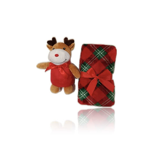 Set muñeco reno + manta Navidad – 80x110 cm GAMBERRITOS 521111010
