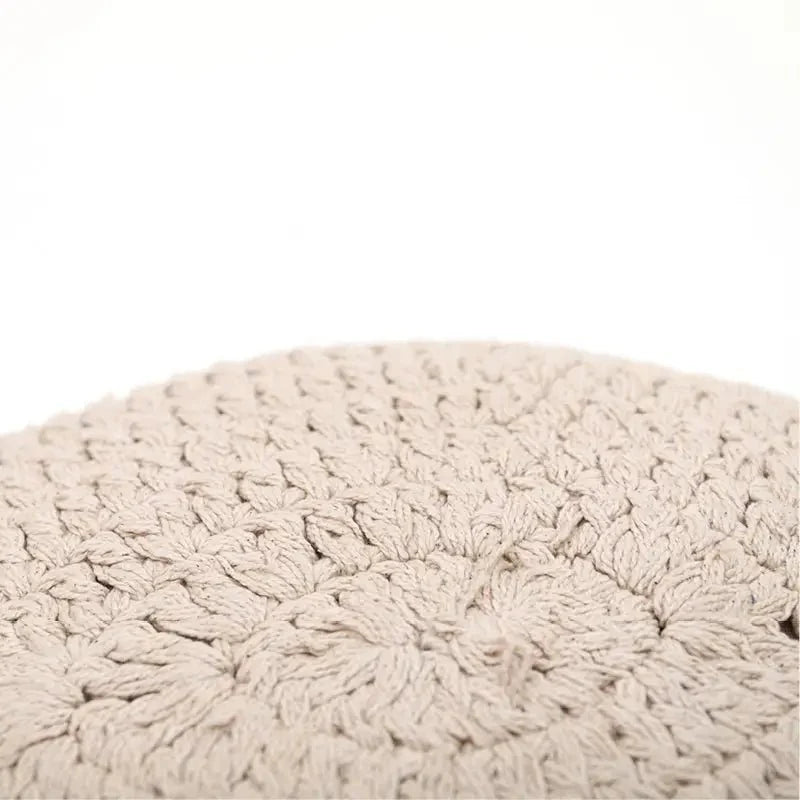 Cojín decorativo bohème algodo crochet PLUME ECRU