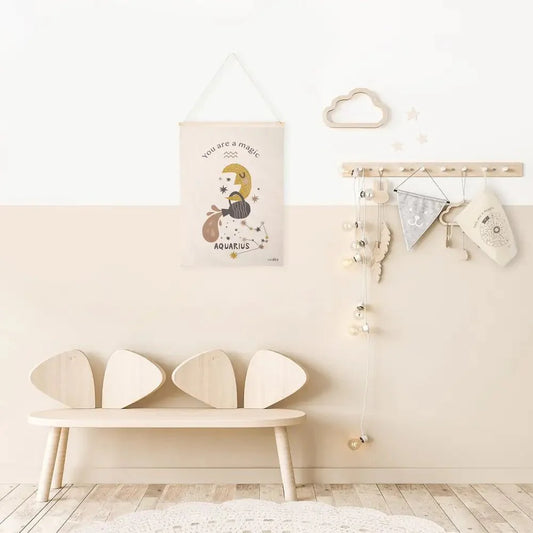 Mural habitación infantil zodíaco horóscopo LITTLE ACUARIO