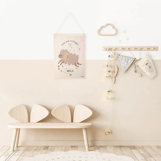 Mural habitación infantil zodíaco horóscopo LITTLE ARIES