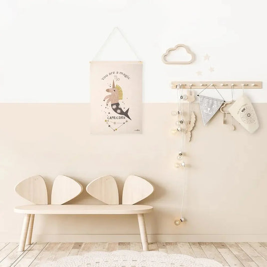 Mural habitación infantil zodíaco horóscopo LITTLE CAPRICORNIO