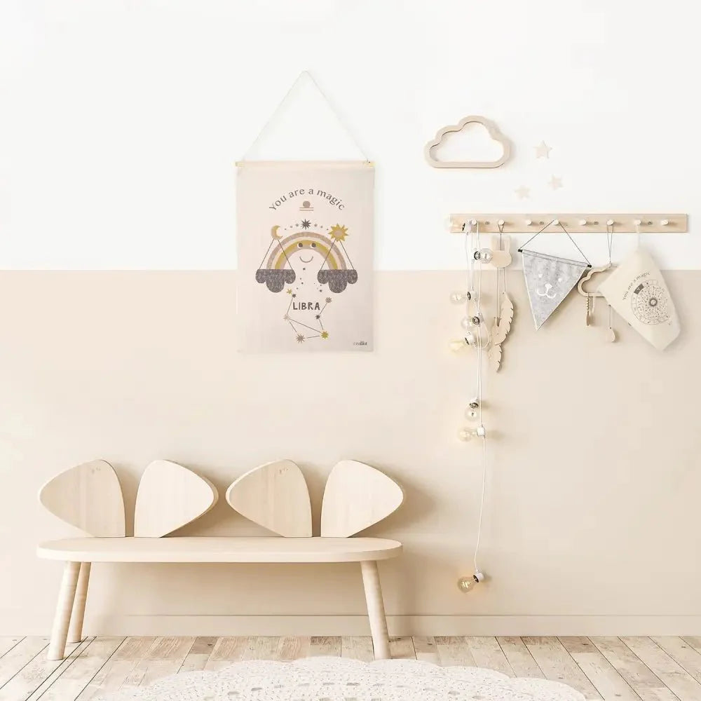 Mural habitación infantil zodíaco horóscopo LITTLE LIBRA
